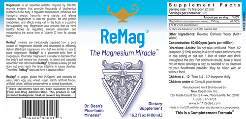 ReMag - The Magnesium Miracle | Dr. Dean piko-ionos folyékony magnéziuma